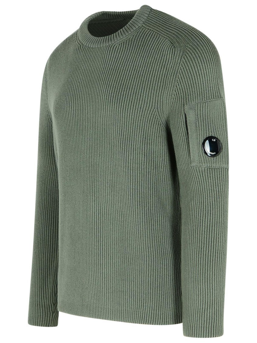 C.P. Company Full Rib' Grey Cotton Blend Sweater