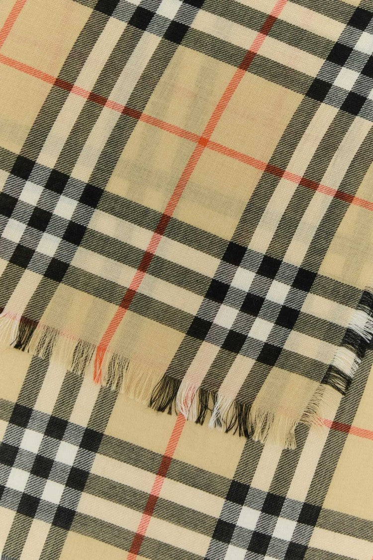 Burberry Embroidered Cashmere Blend Scarf
