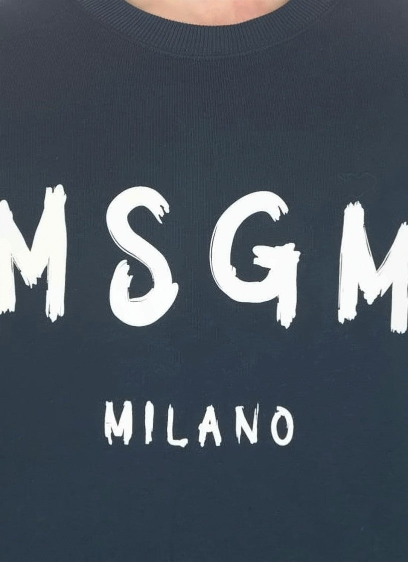 Msgm Relaxed-Fit Long-Sleeve T-Shirt With Bold Graphic Print