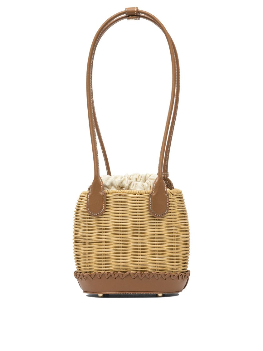 Self-Portrait Shoulder Bag With Rattan Pendant