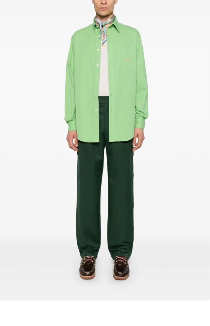 Drôle De Monsieur Relaxed-Fit Green Cargo Pants