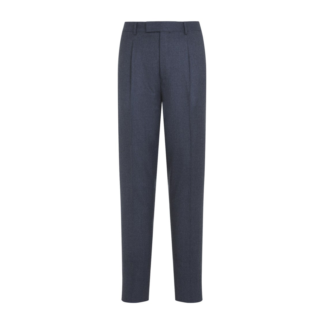 Zegna Medium Blue Wool Flannel Trousers