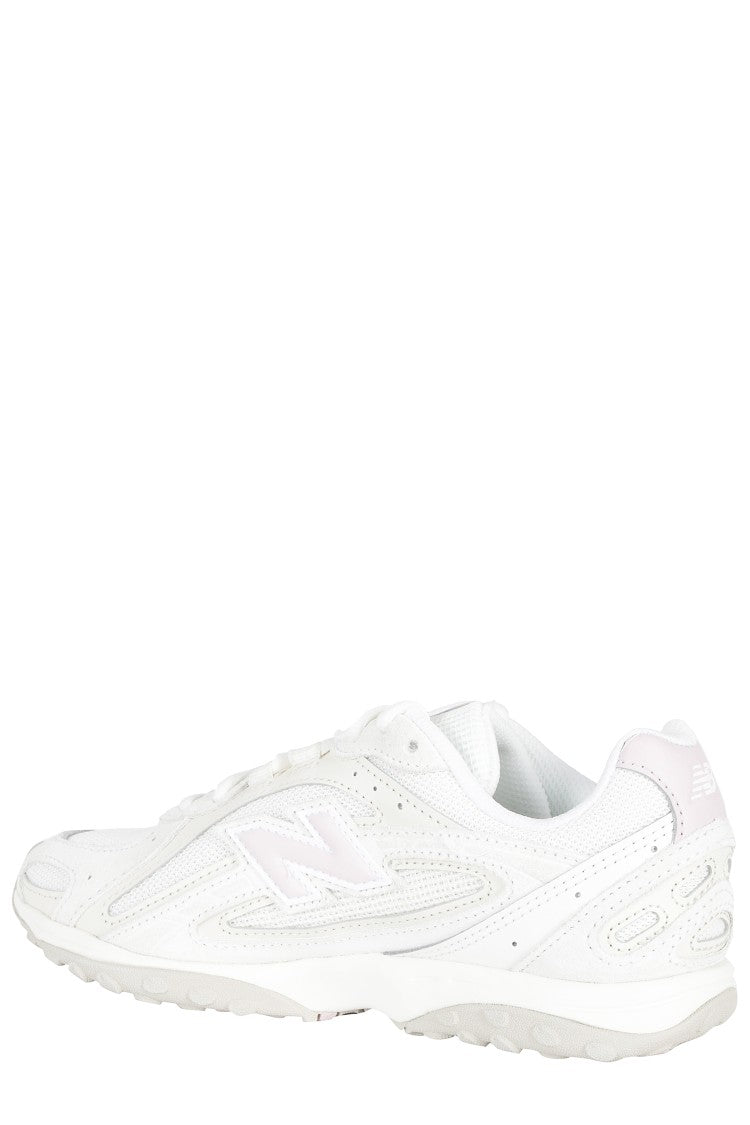 New Balance White 204 Polyester Suede Sneakers