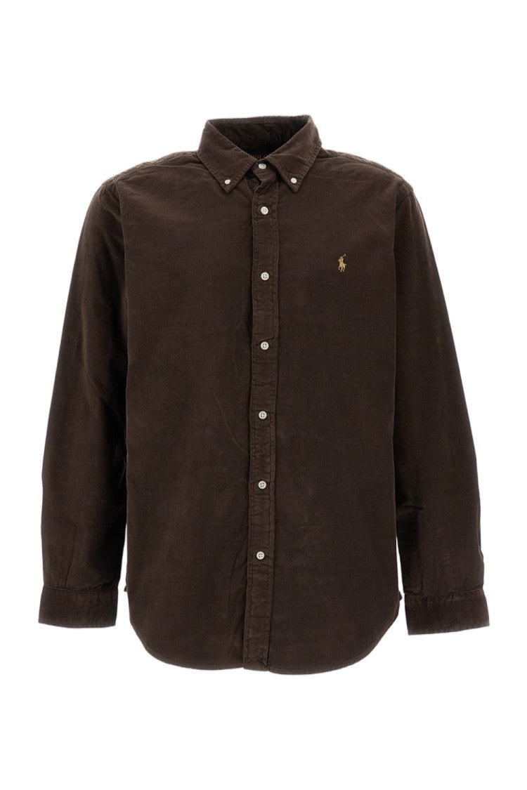 Polo Ralph Lauren Brown Custom Fit Cotton Corduroy Shirt