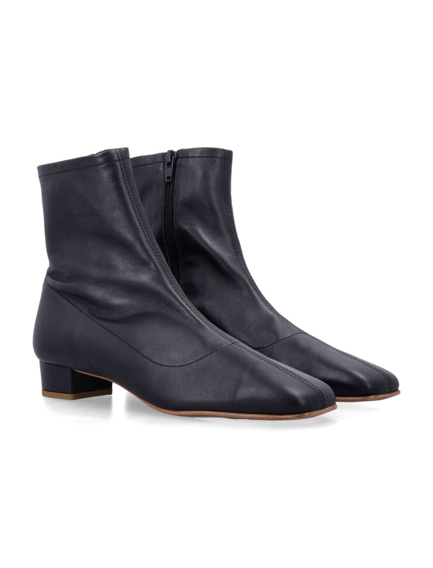 By Far Lambskin Block Heel Boots