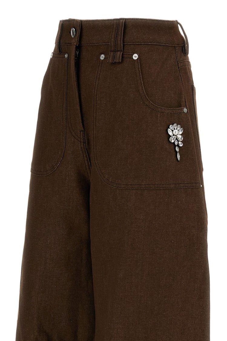 Simone Rocha Brown Utility Curve Cotton Jeans