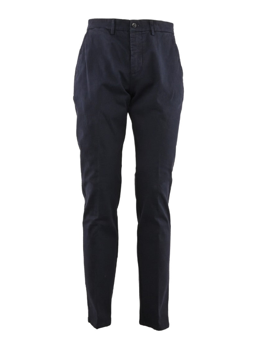 Harmont & Blaine Slim-Fit Chino Trousers Signature Blaine Embroidery