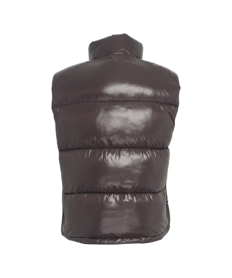 Save The Duck Quilted Vest With High Collar And Double Zipper