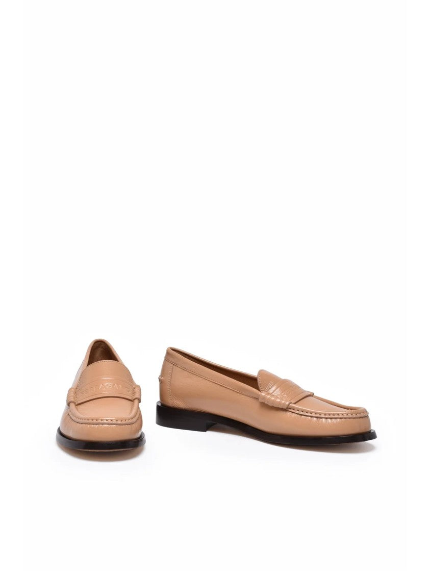 Ferragamo Irina Leather Loafer - Beige