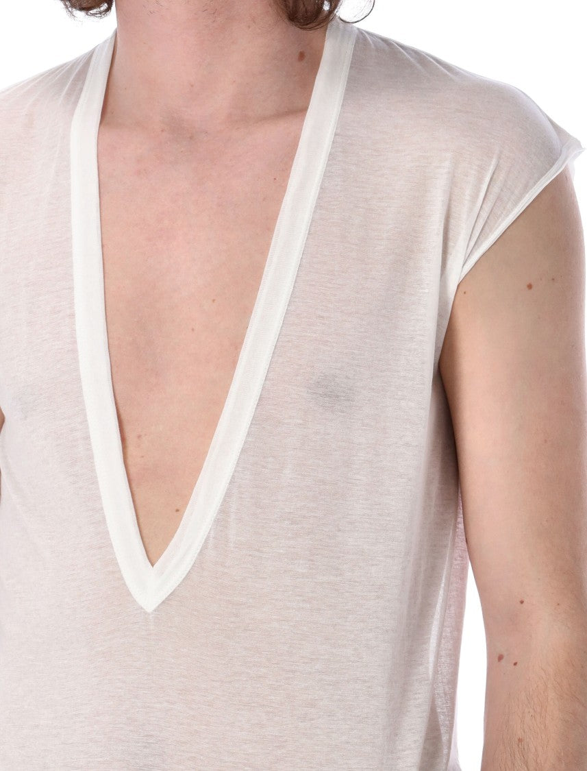 Rick Owens Dylan T-Shirt With Deep V Neck