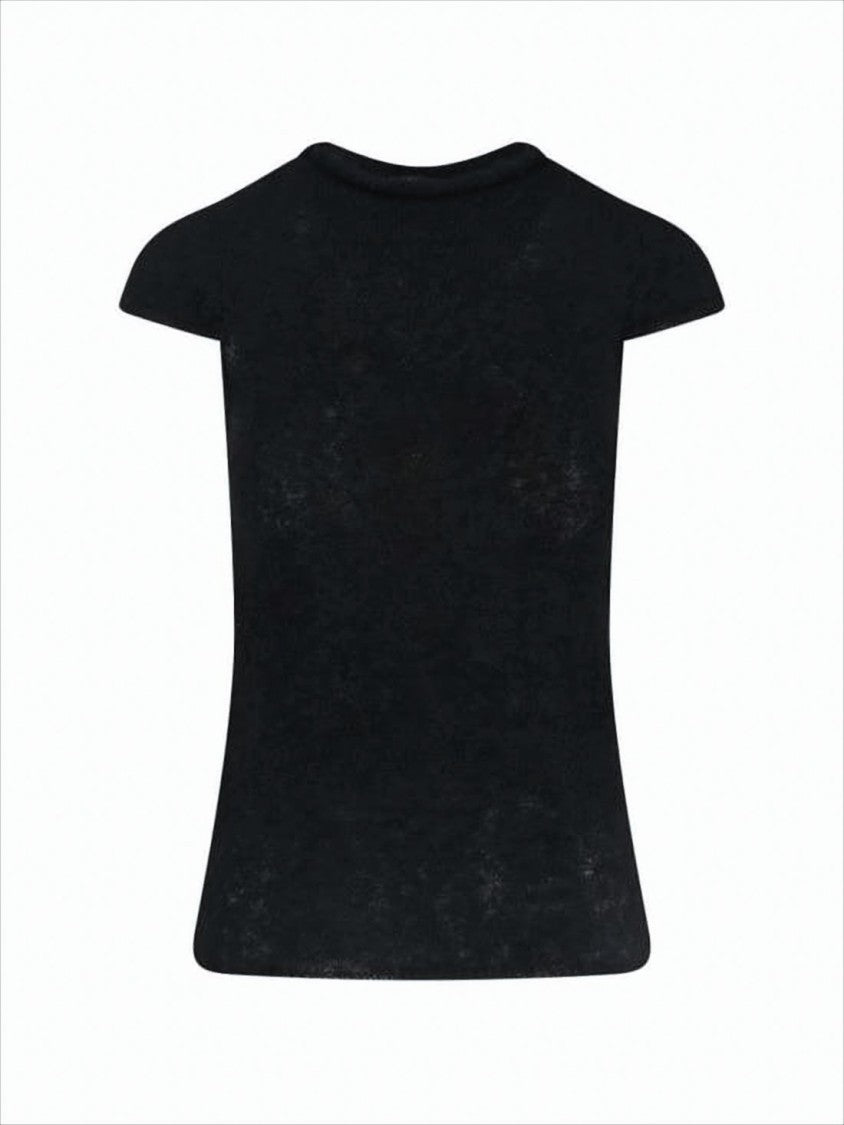 Paloma Wool Fitted Black Knit Top
