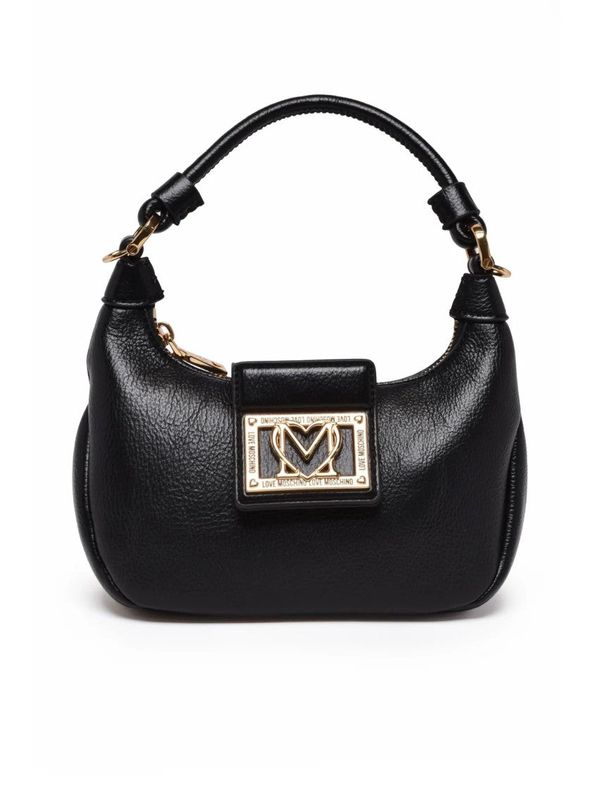 Love Moschino Black Logo Detail Polyurethane Handbag
