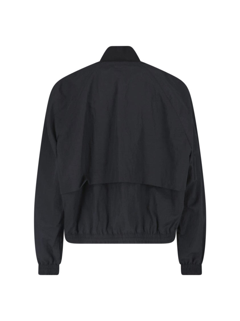 Laminar Black Sleek Zip-Up Minimalist Bomber Jacket