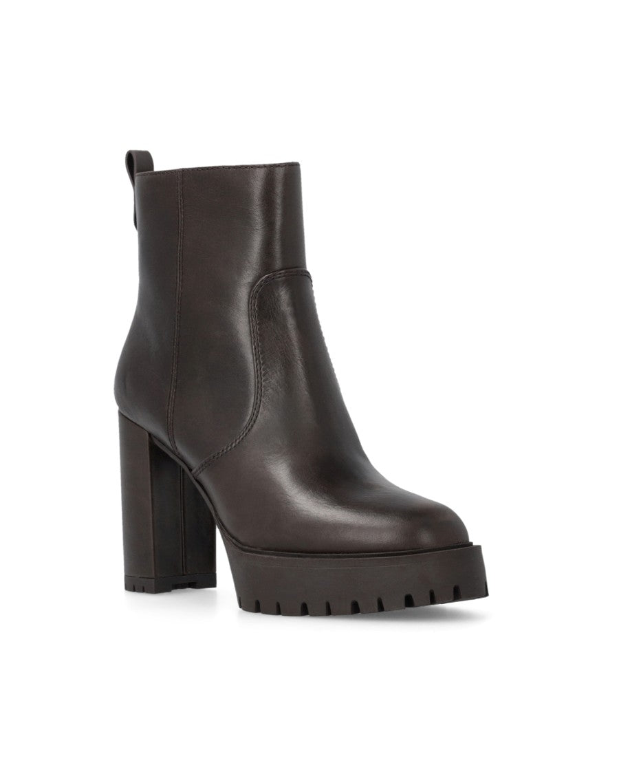 Pinko Calf Leather Lug Sole Boots
