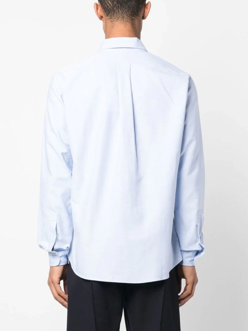 Kenzo Long-Sleeve Button-Up Shirt With Classic Collar And Embroidered Logo