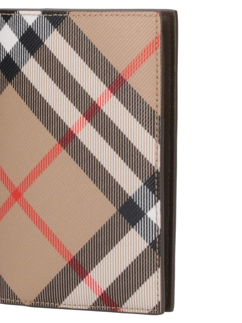 Burberry "Check" Passport Holder - Neutrals