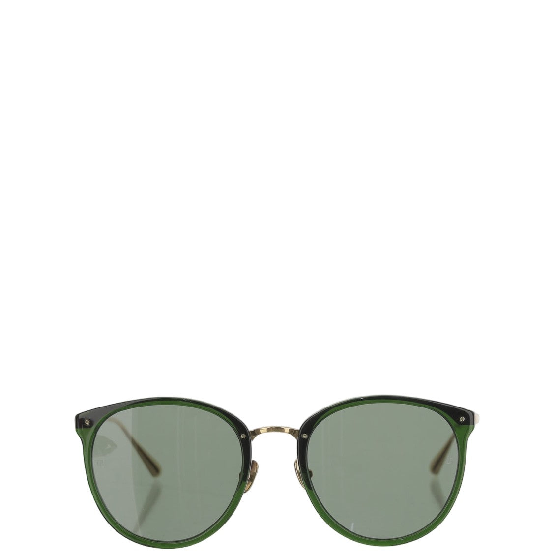 Linda Farrow Oval Frame Acetate Sunglasses