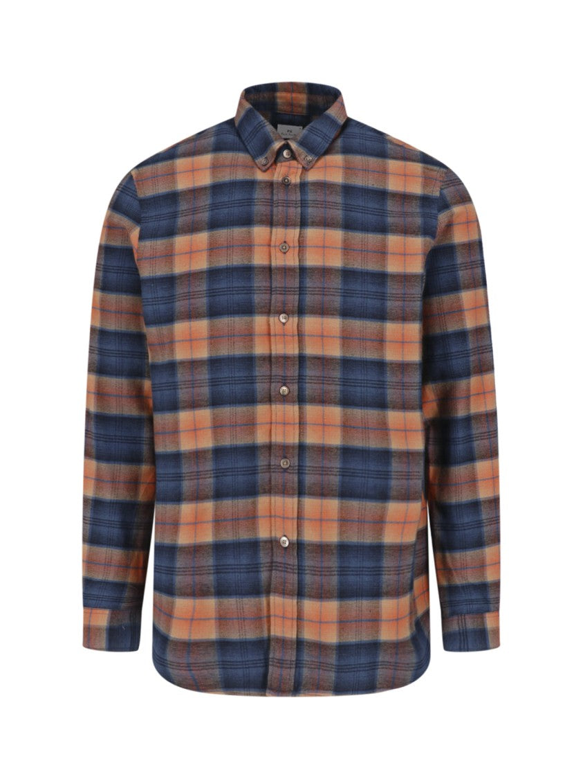 Paul Smith Multicolor Plaid Cuffed Button-Down Shirt