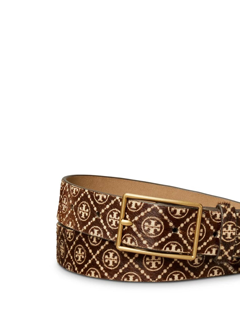 Tory Burch T Monogram Haircalf Belt