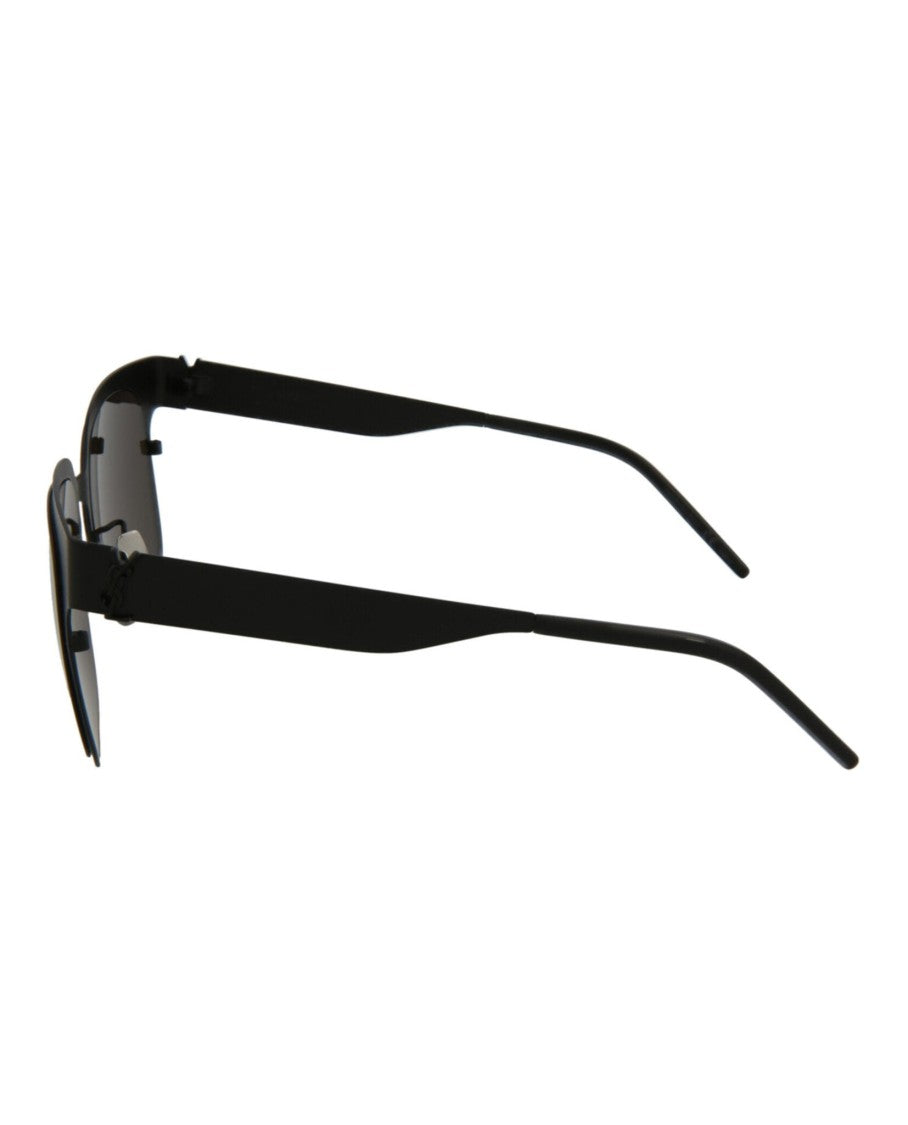 Saint Laurent Square-Frame Metal Sunglasses With Adjustable Nose Pads