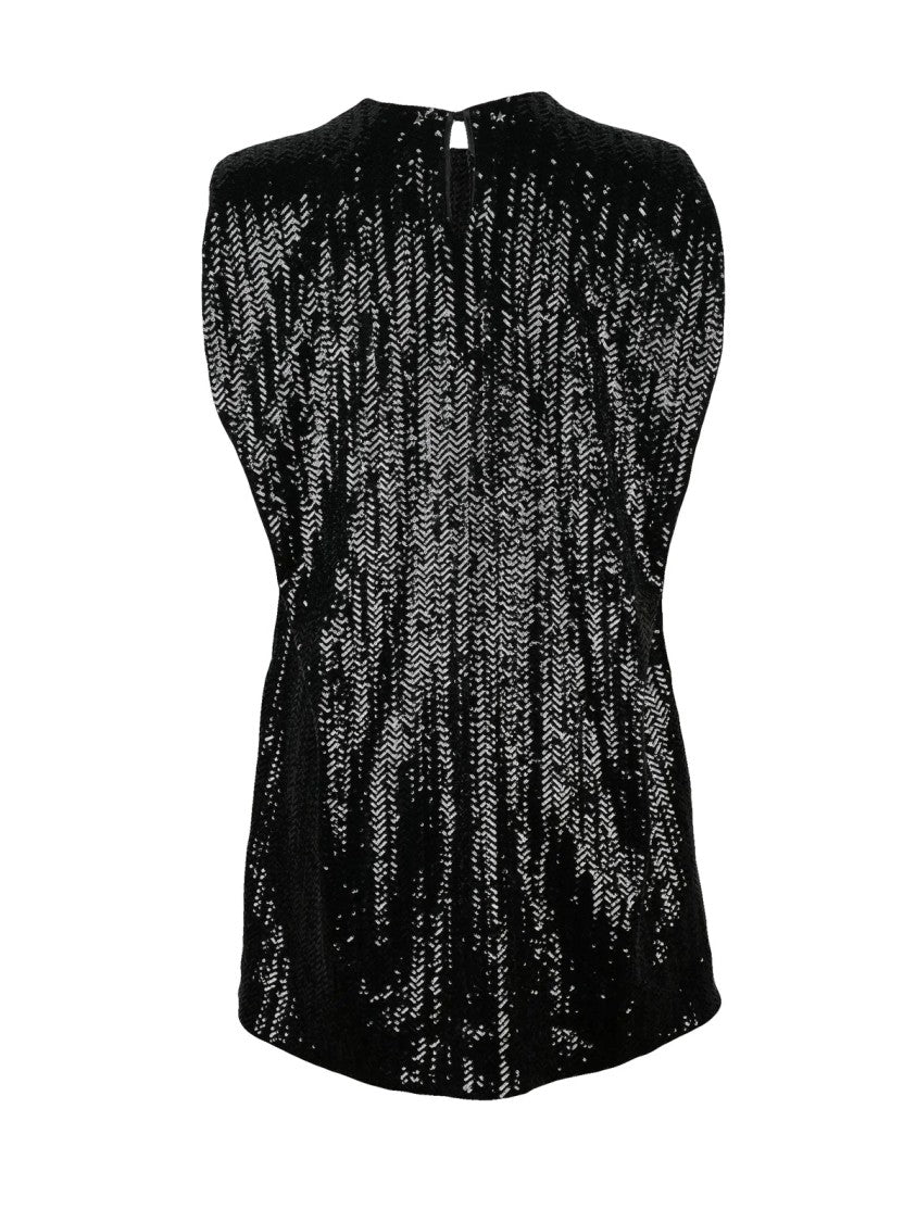 Golden Goose Sequin-Embellished Mini Dress With Functional Pockets