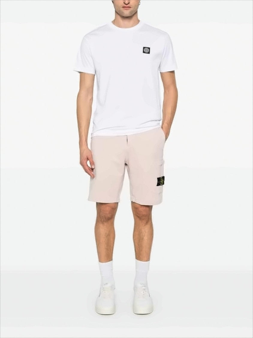 Stone Island Short-Sleeve Cotton T-Shirt With Logo Patch