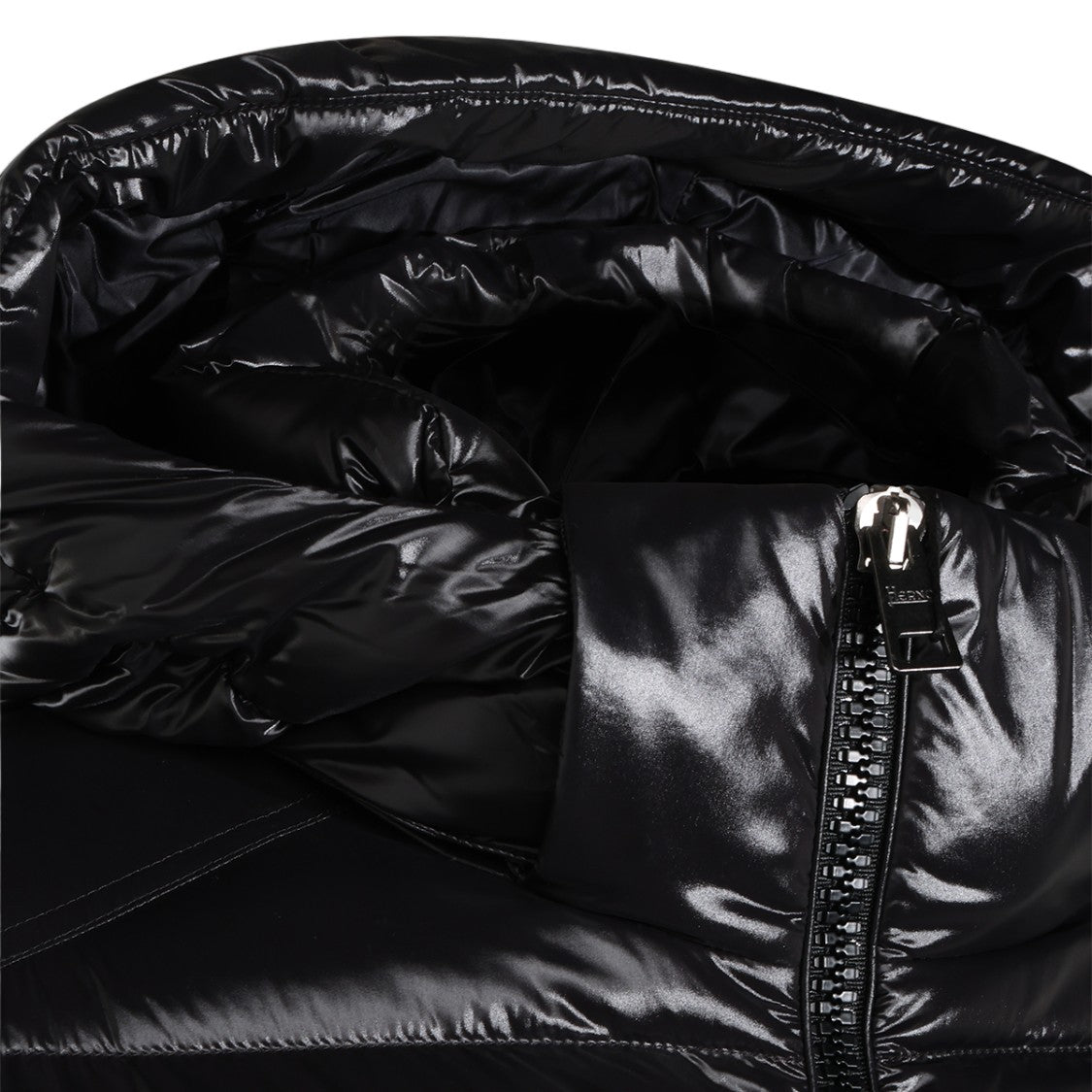 Herno Quilted High Collar Hooded Down Jacket