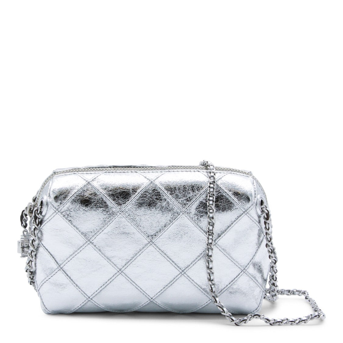 Tory Burch Silver Leather Crossbody Bag