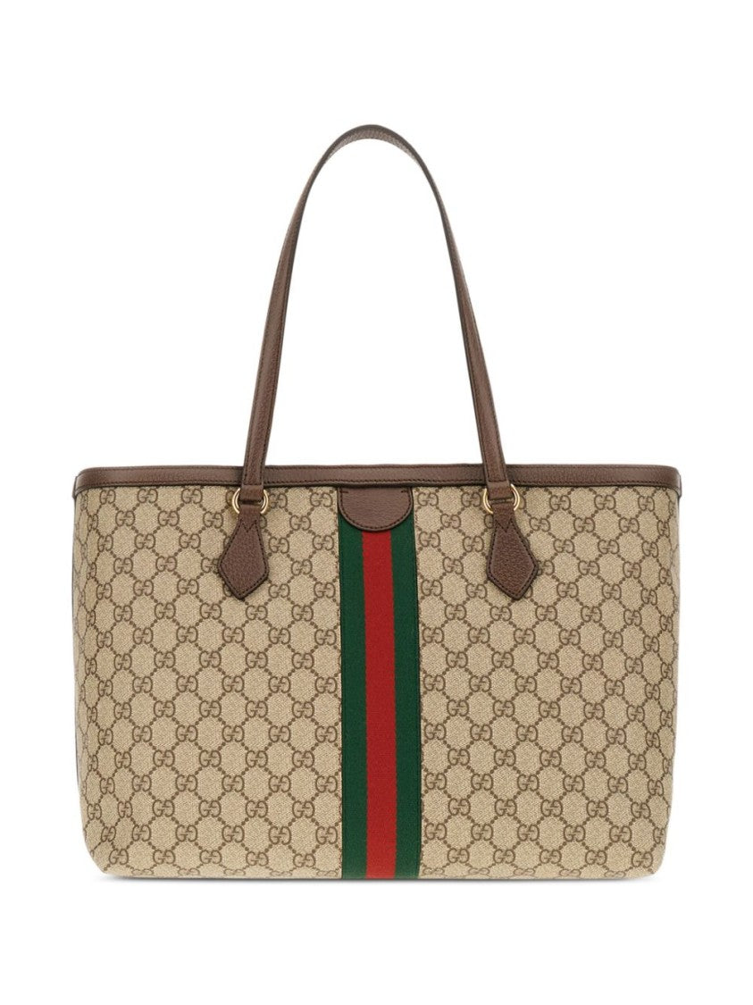 Gucci Beige Ophidia Large Supreme Web Tote Bag