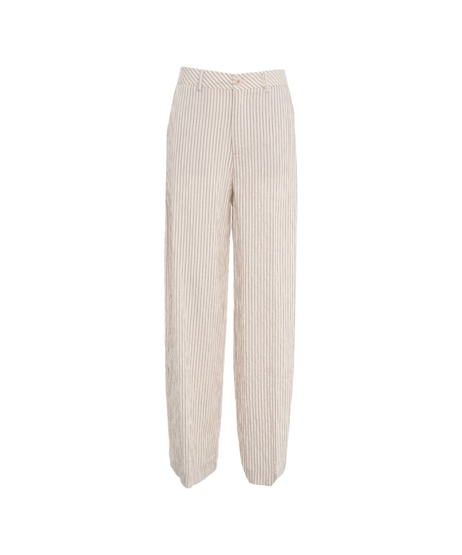 Liu Jo High-Waisted Striped Flare Pants