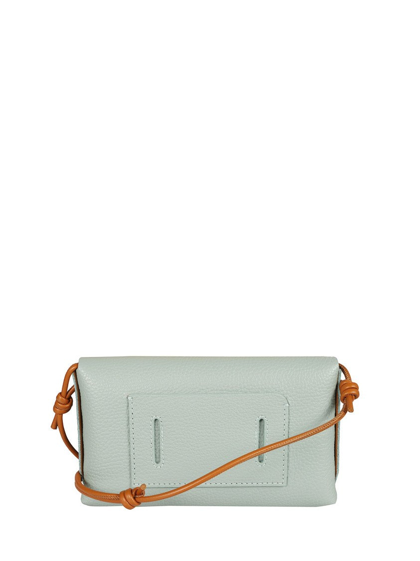Zanellato Green Pebbled Texture Twist-Lock Shoulder Bag