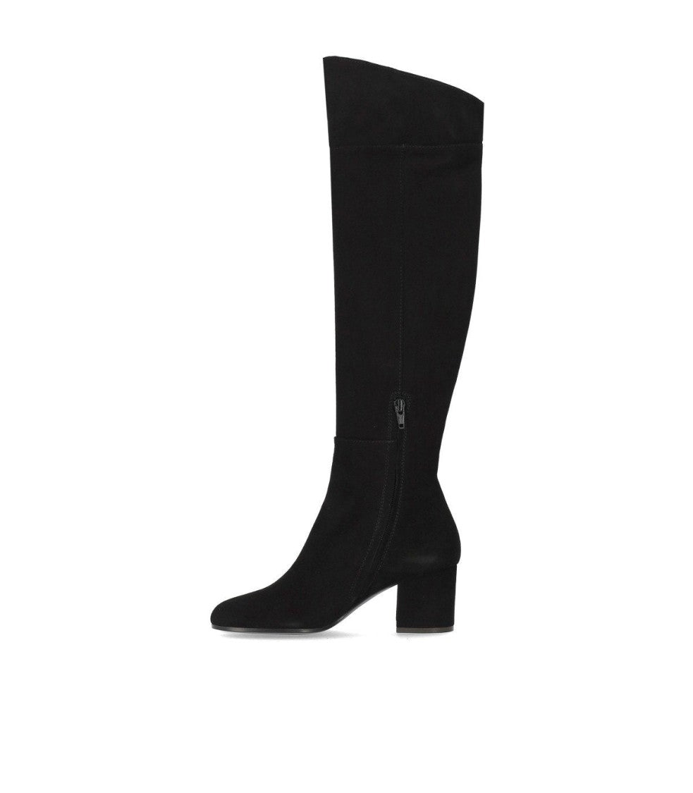 Via Roma 15 Vr Black Suede Heeled High Boot
