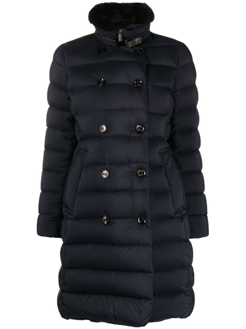 Moorer Double Breasted Long Down Jacket Longan