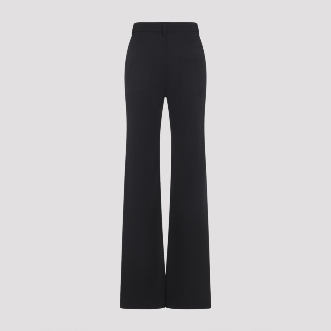 Balenciaga Black Wool Blend Trousers With Flared Legs