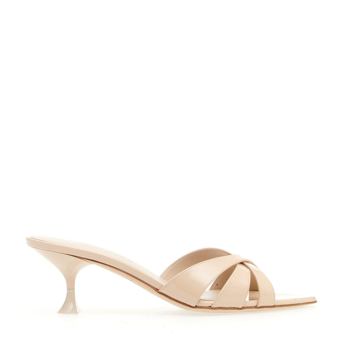 3Juin Heel Slipper 50Mm Beige Patent