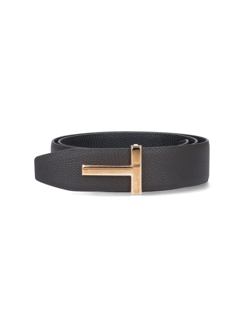 Tom Ford Reversible "T Icon" Belt – Brown/Black
