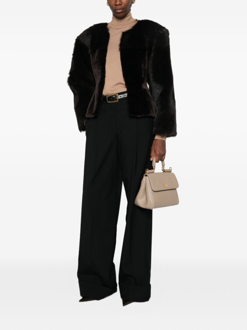 Dolce & Gabbana Wide-Leg Trousers With High Waist And Tailored Pleats