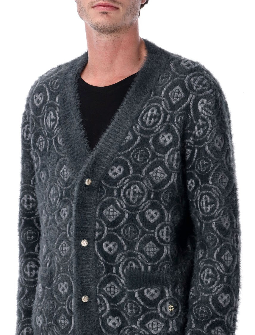 Casablanca Fluffy Monogram Cardigan