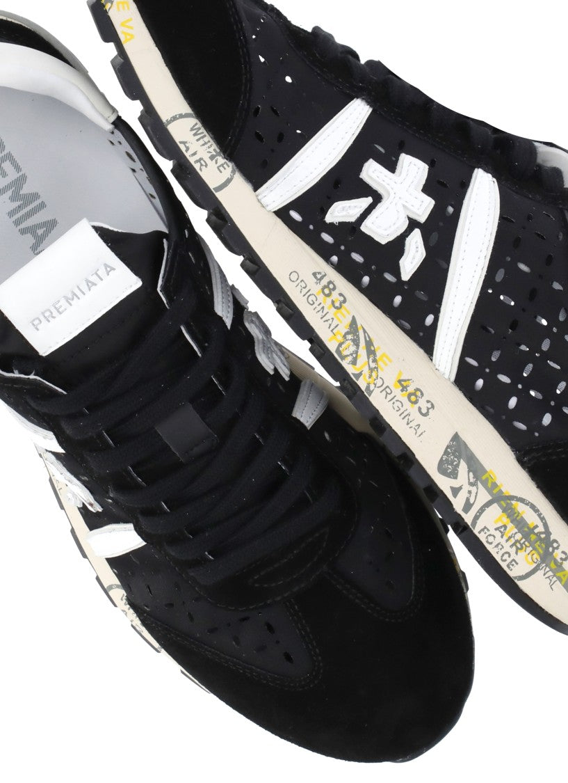 Premiata Black Lucyd 7414 Perforated Sneakers