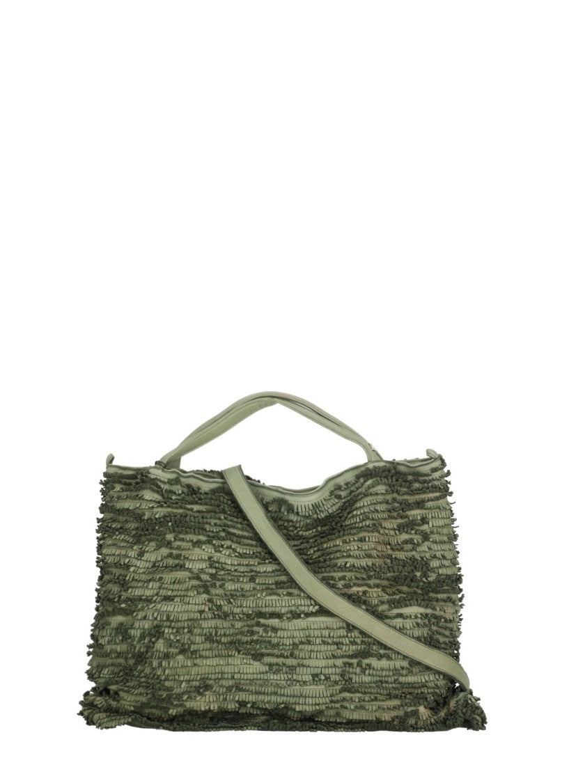 Majo Textured Green Majo Leather Fetovaia Bag