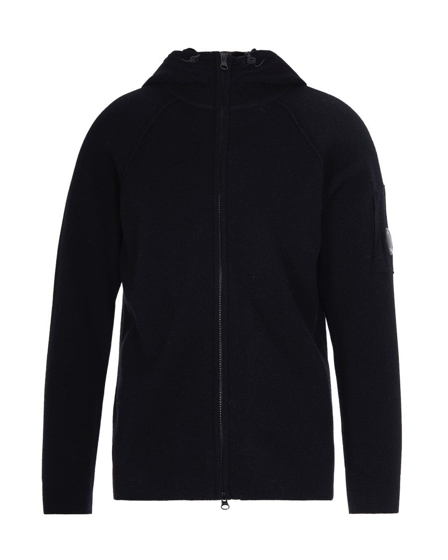 C.P. Company Black Wool Blend Cardigan
