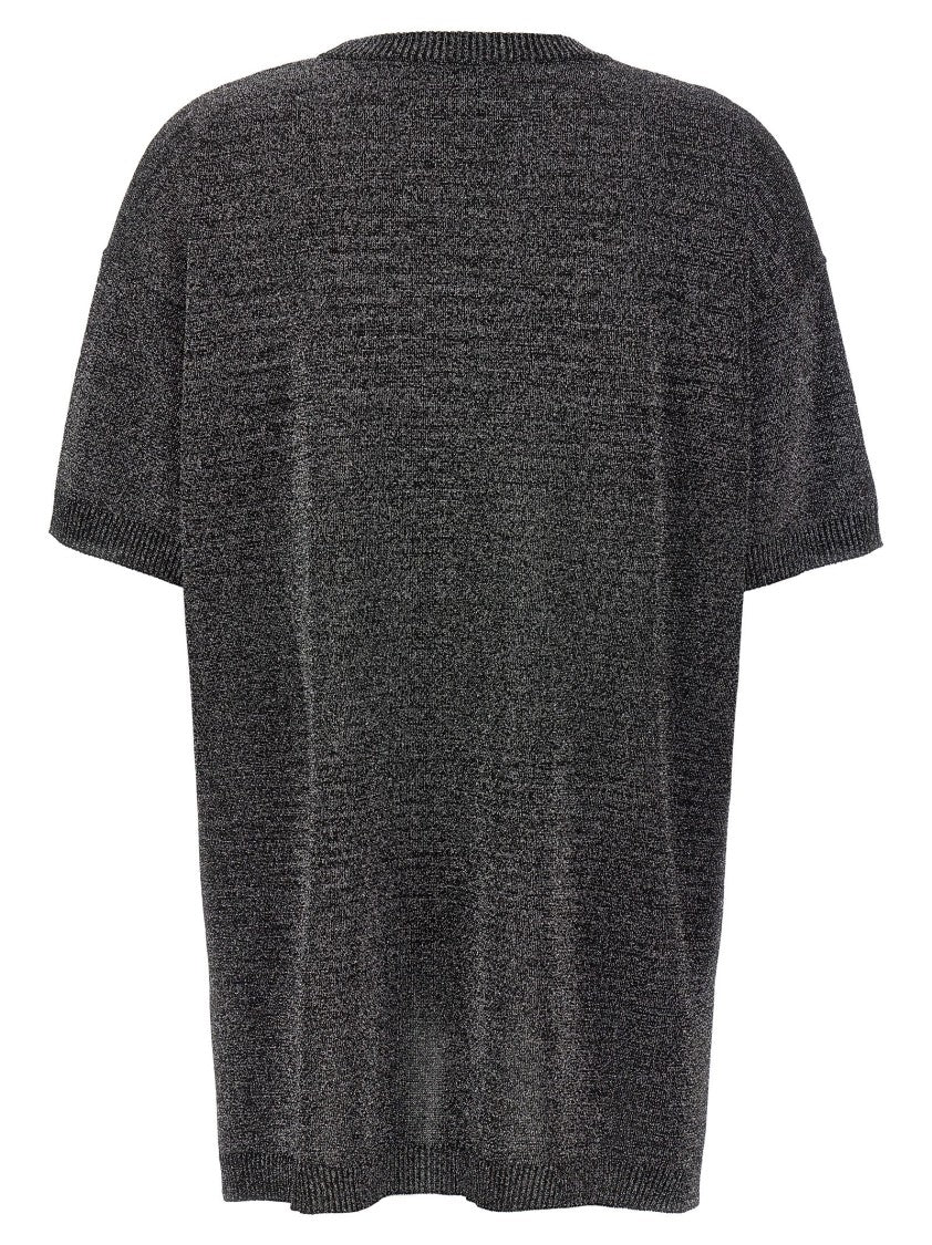 Missoni Oversized Lurex Knit T-Shirt With Crew Neck