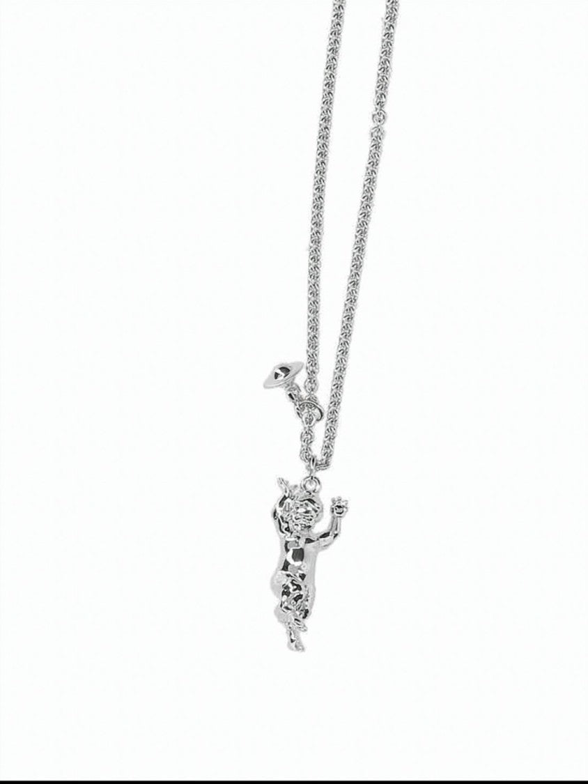 Vivienne Westwood Silver-Tone Flag Pendant Fine Necklace