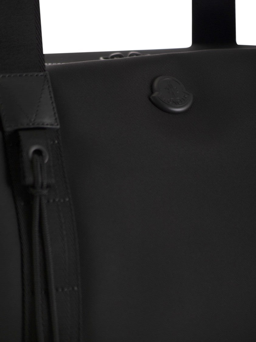 Moncler Water-Repellent Tech Duffle Bag With Leather Trim