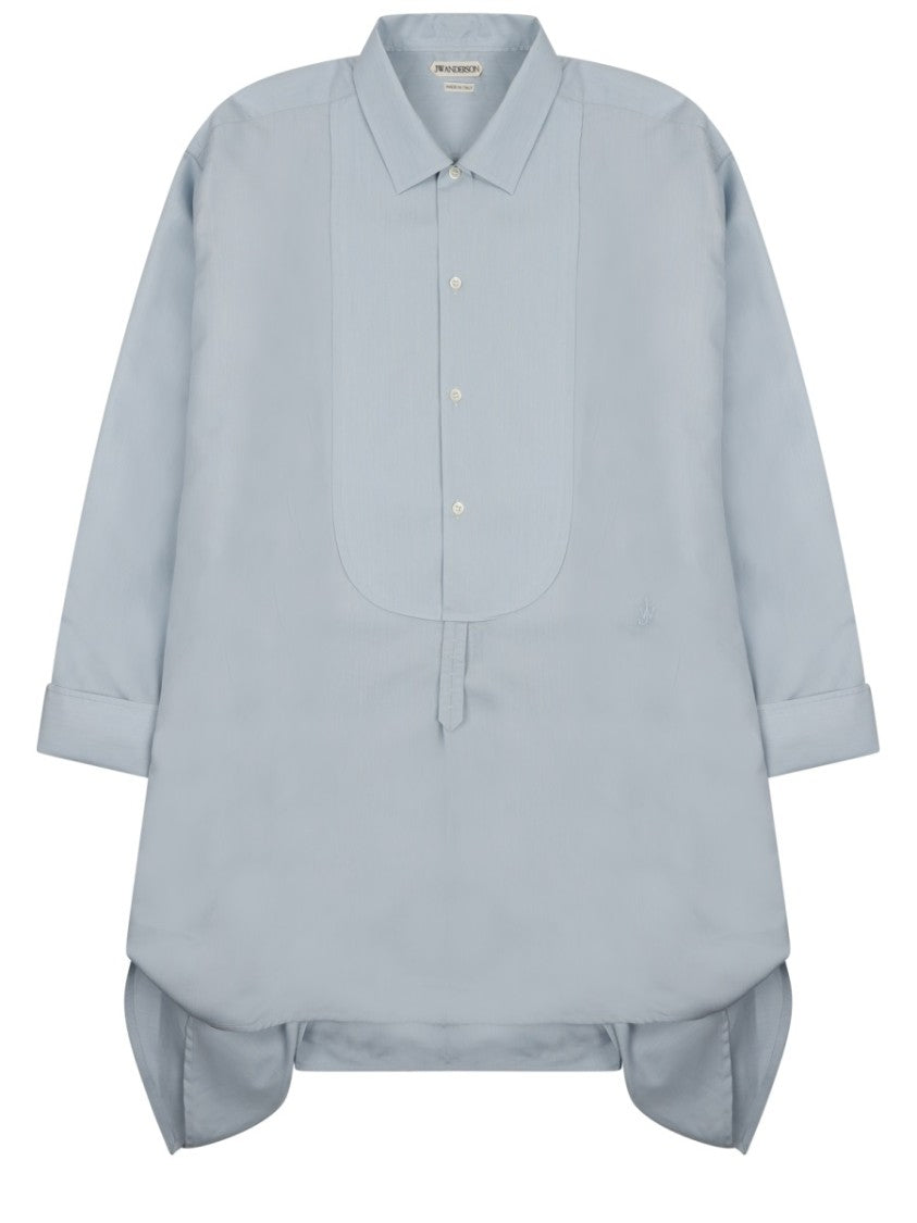 J. W. Anderson Asymmetrical Mini Shirt Dress With Classic Collar And Extended Side Panels