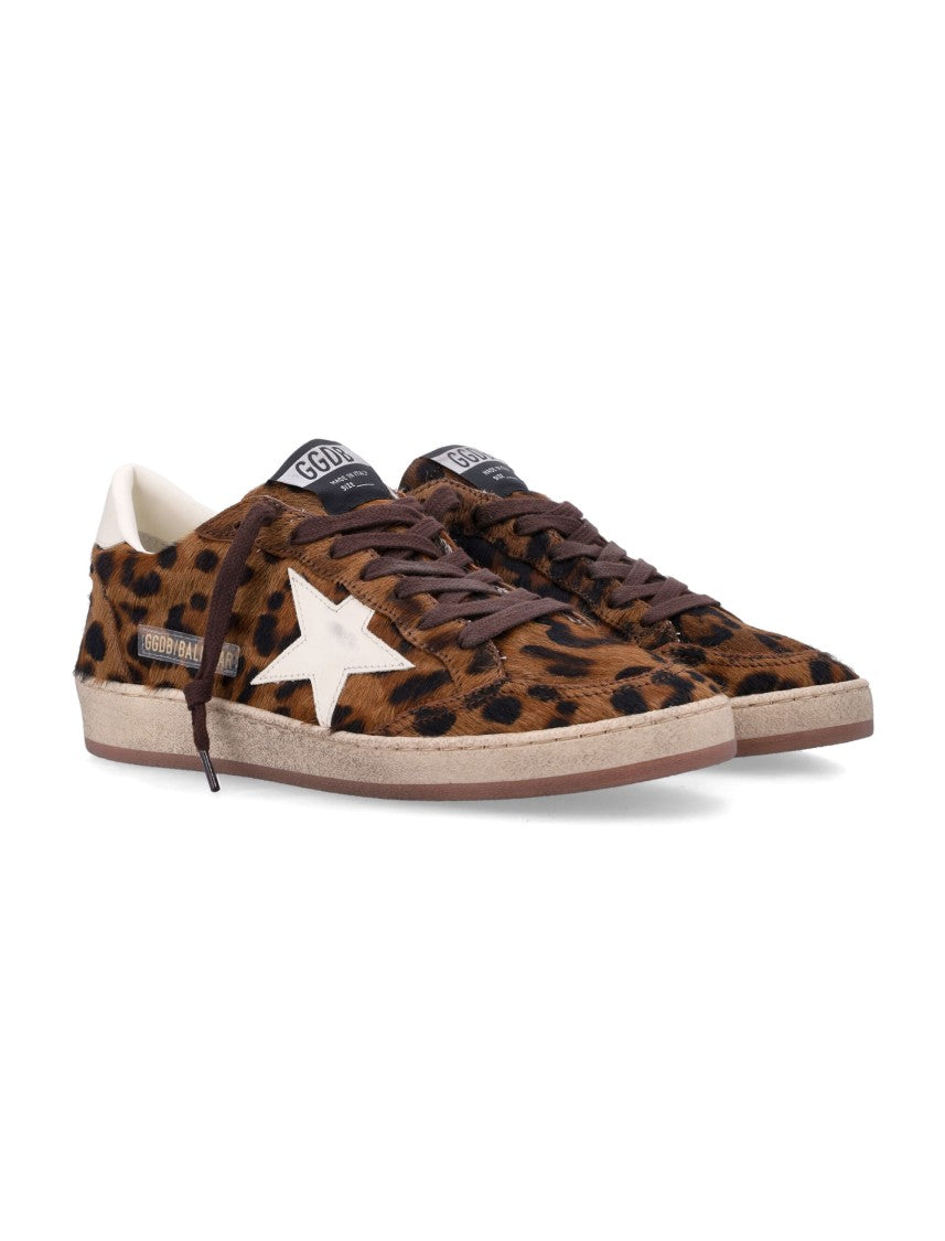 Golden Goose Leopard Print Low-Top Sneakers With Vintage Appeal