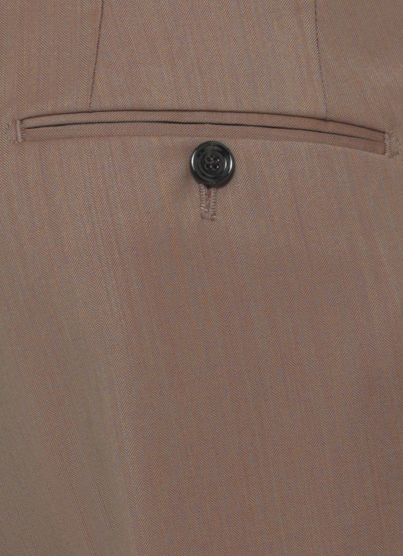 Lardini Brown Pin Lapel Wool Suit