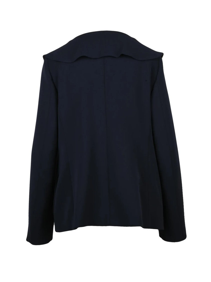 Max Mara Blue Triacetate Asymmetric Blazer