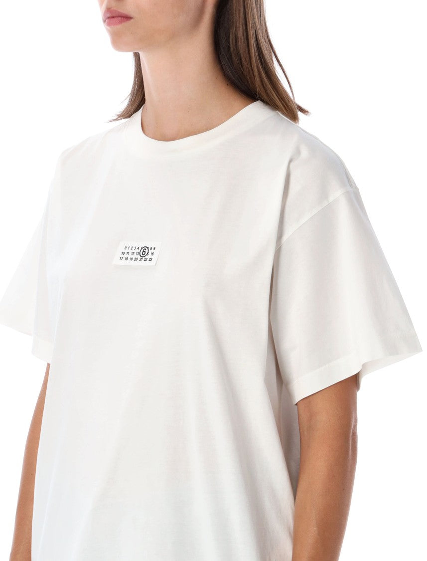 Mm6 By Maison Margiela Loose-Fit Cotton Jersey T-Shirt With Numeric Graphic