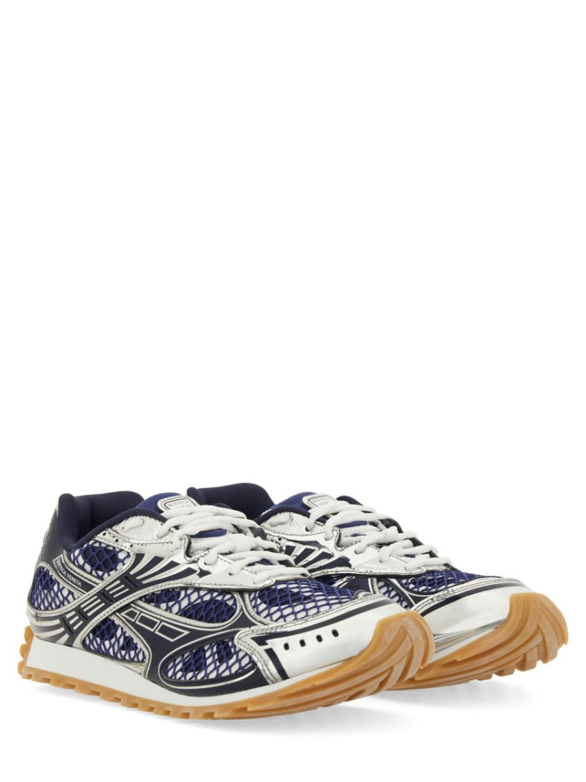 Bottega Veneta Low-Profile Leather Sneakers With Textured Gum Sole